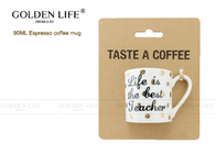 BSCI DISNEY Certificated Espresso Coffee Mugs 90mL Capacity With Happy Birthday Design