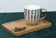New bone china mug with electroplating handgrip for home/office using fashion ceramic design